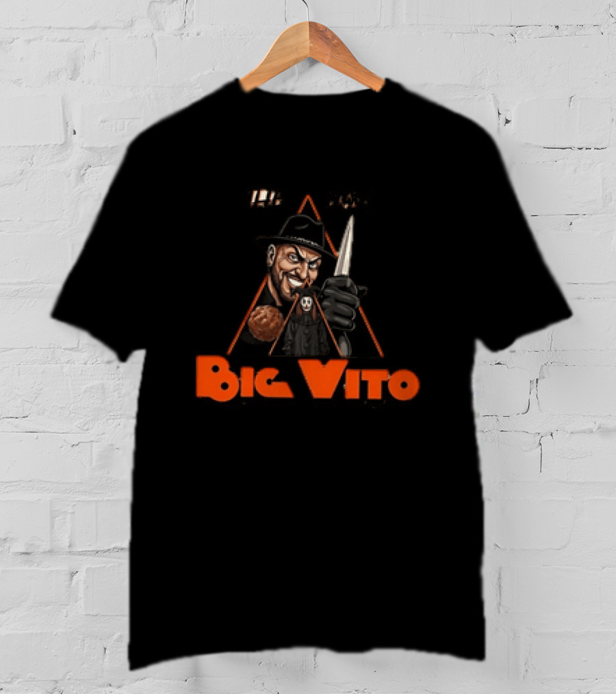 The Don Big Vito Mafia Triangle Graphic With Gangster And Knife T-Shirt