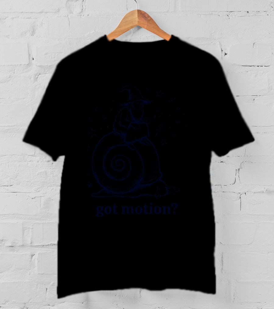 Wizard On Snail Got Motion Stars And Sparks T-Shirt