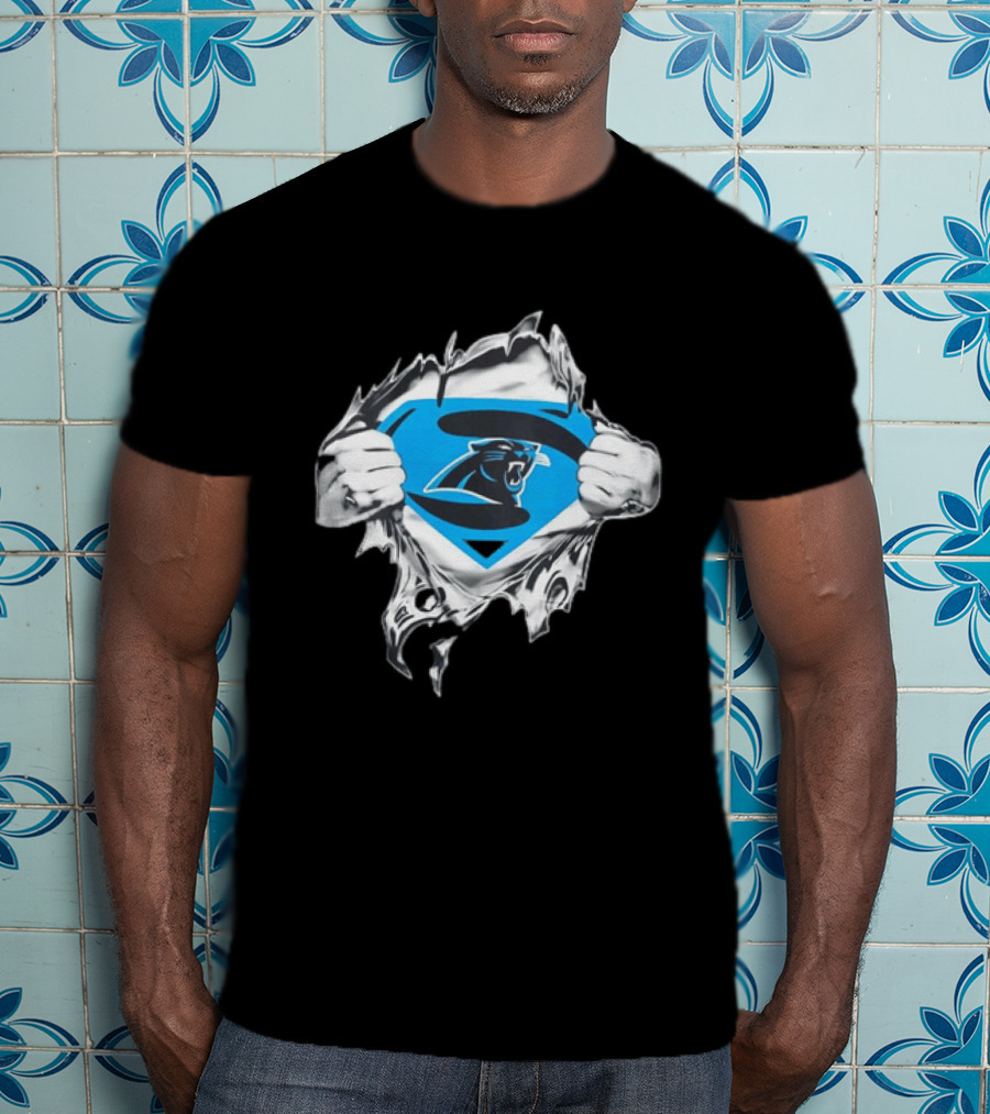 Carolina Panthers Superman Inspired Fan T-Shirt