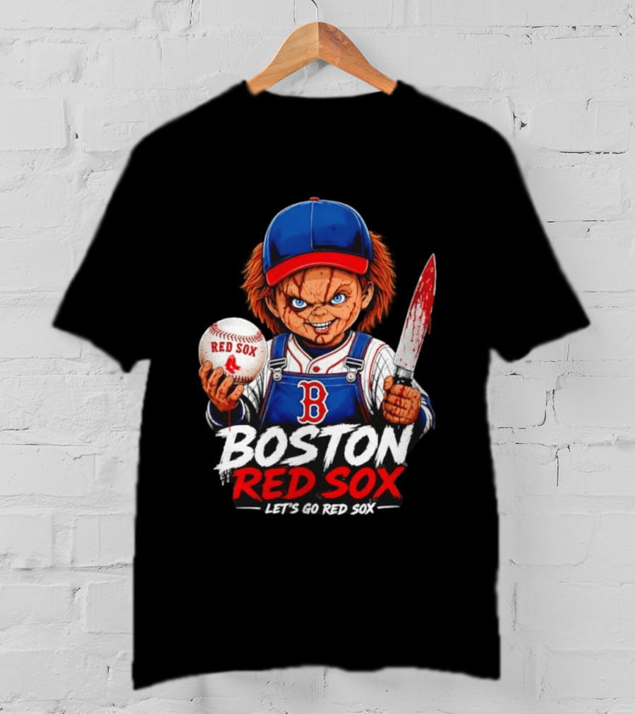 Boston Red Sox MLB Baseball Let's Go Red Sox Chucky T-Shirt