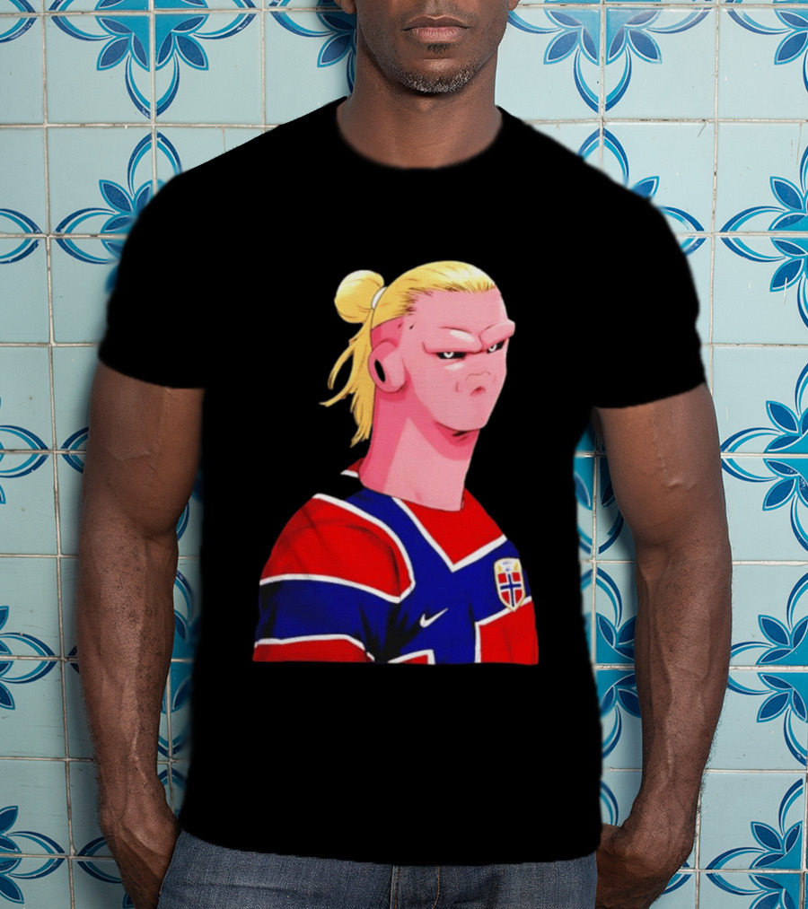 Erling Haaland Cartoon Norway National Football Team Norge T-Shirt