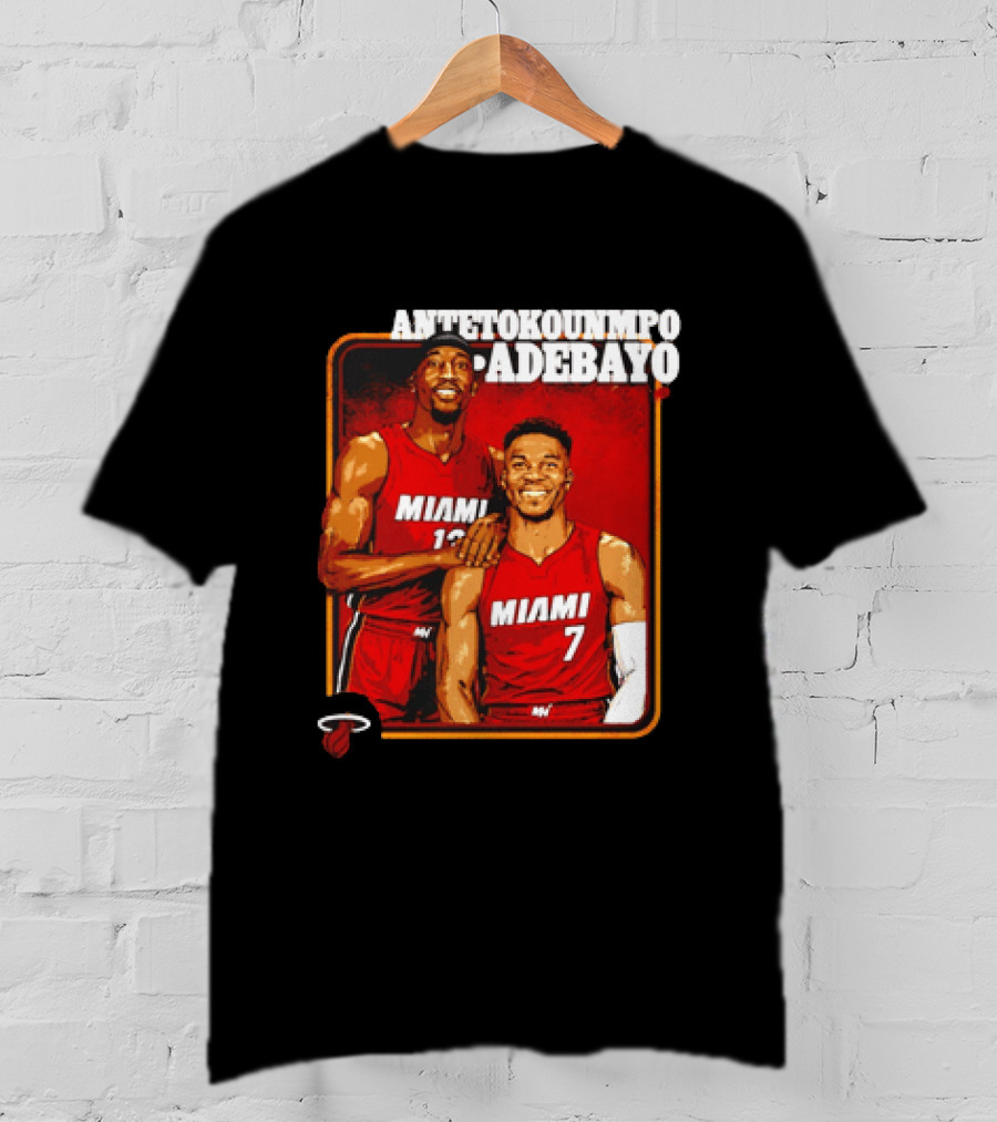 Antetokounmpo Adebayo Miami Heat Basketball T-Shirt