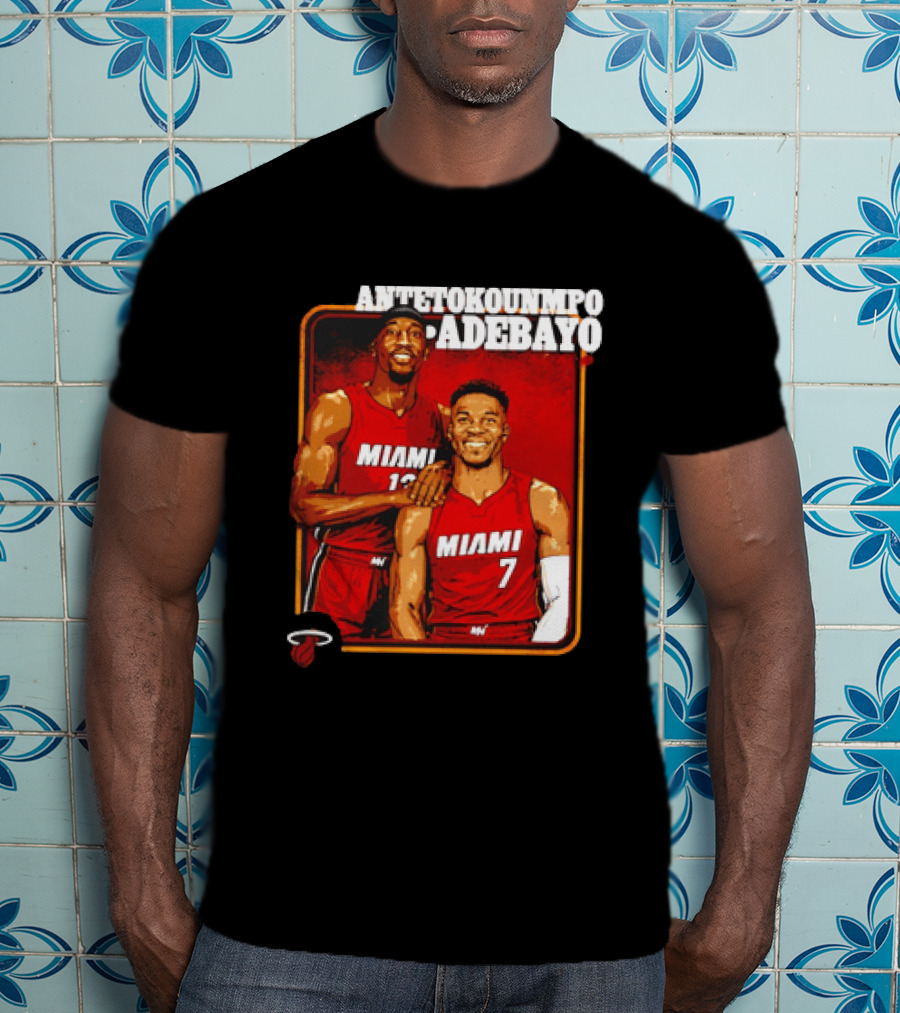 Antetokounmpo Adebayo Miami Heat Basketball T-Shirt