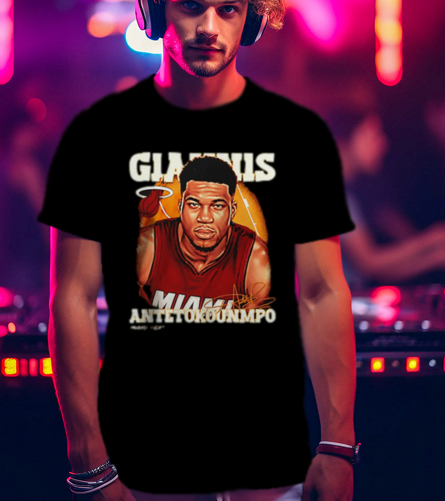 Giannis Antetokounmpo Miami Heat Airbrush T-Shirt