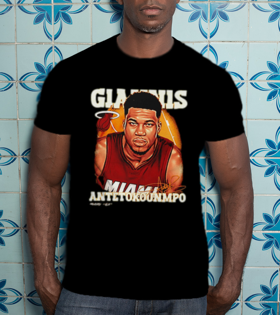 Giannis Antetokounmpo Miami Heat Airbrush T-Shirt