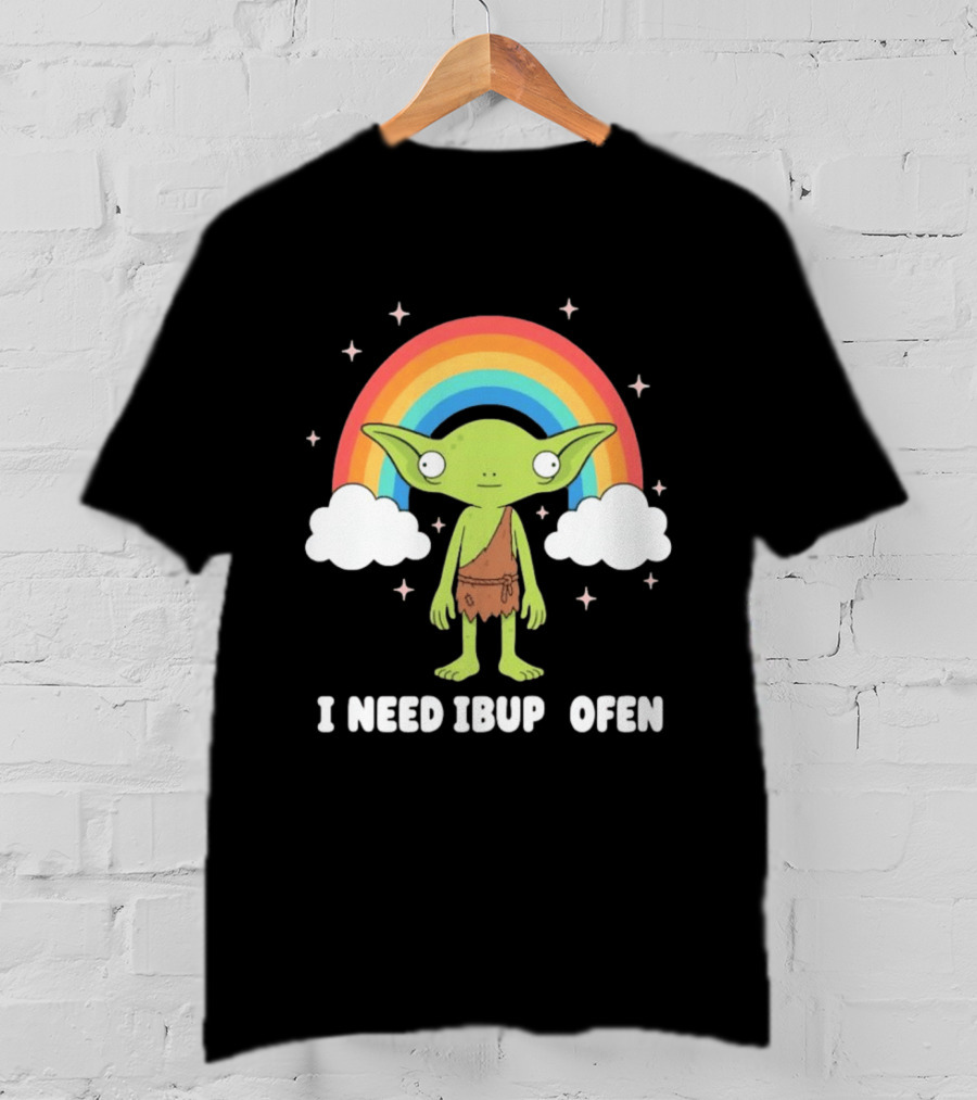 Goblin Rainbow I Need Ibuprofen Cute Fantasy T-Shirt