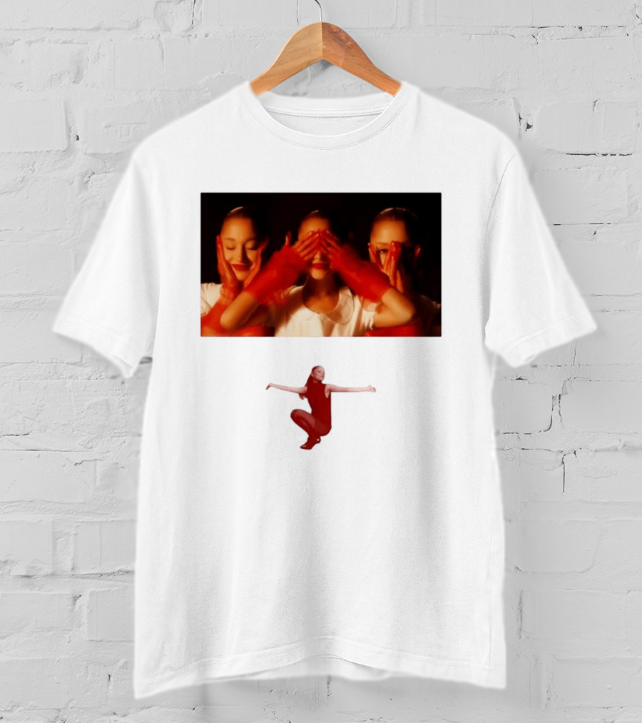 Ariana Grande Eternal Sunshine Red Gloves Three Faces Pose Music Album T-Shirt