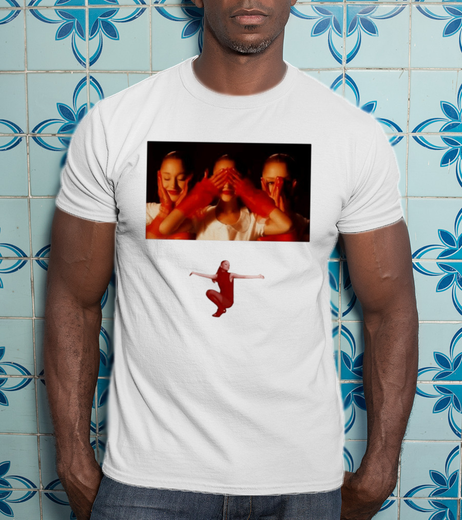 Ariana Grande Eternal Sunshine Red Gloves Three Faces Pose Music Album T-Shirt