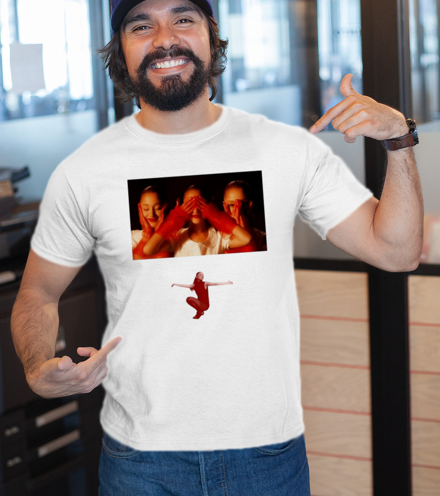 Ariana Grande Eternal Sunshine Red Gloves Three Faces Pose Music Album T-Shirt