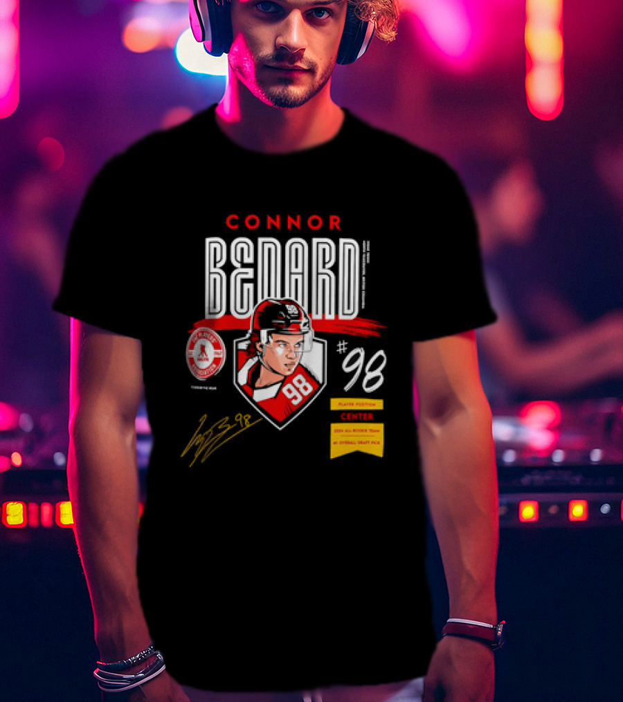 Connor Bedard Chicago Blackhawks #98 Rookie Spotlight Player Position Draft Pick T-Shirt