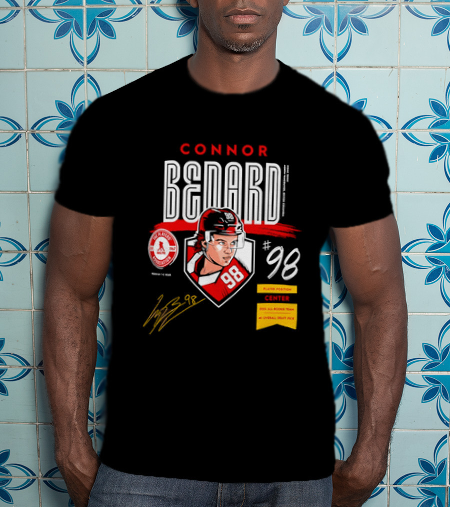 Connor Bedard Chicago Blackhawks #98 Rookie Spotlight Player Position Draft Pick T-Shirt