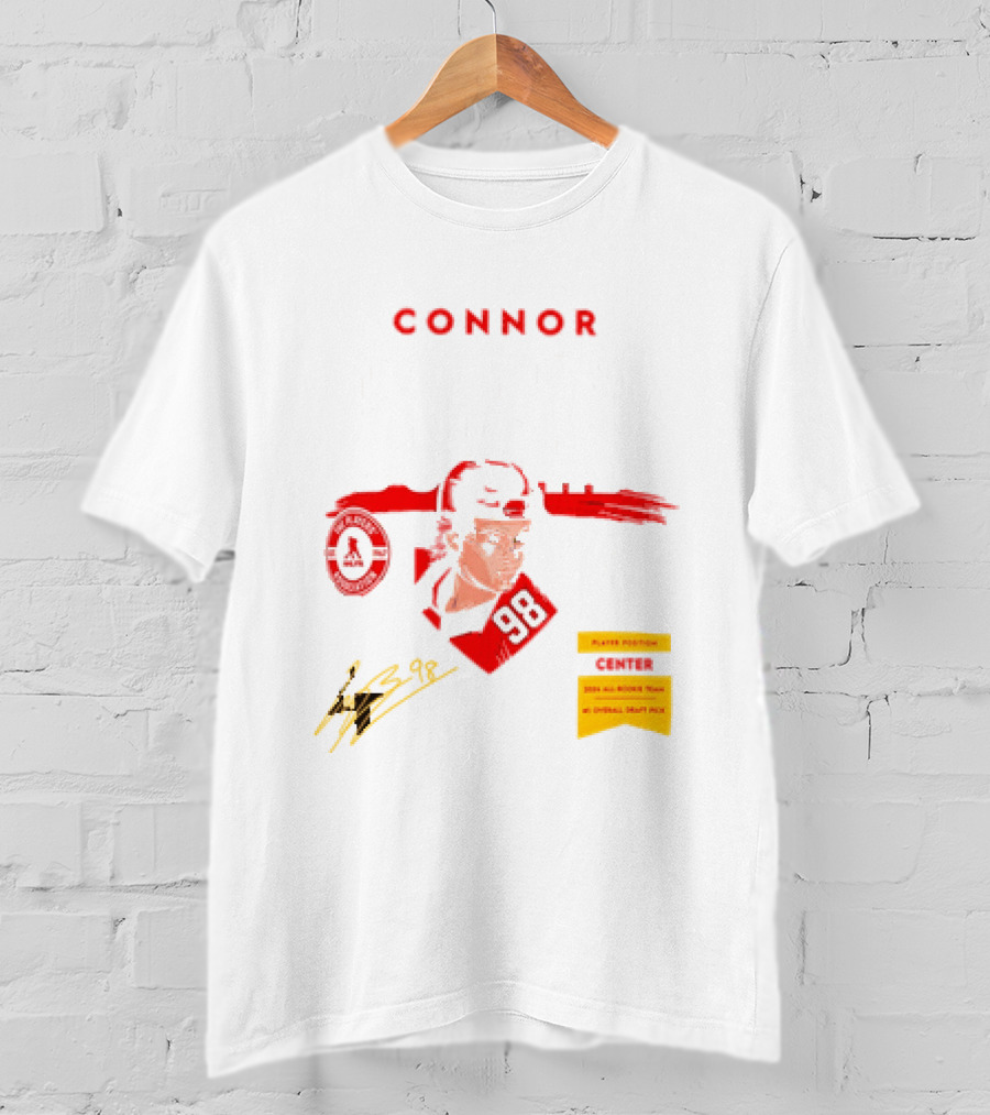 Connor Bedard Chicago Blackhawks #98 Rookie Spotlight Player Position Draft Pick T-Shirt
