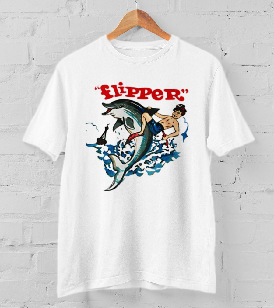Flipper TV Show Dolphin And Boy Adventure T-Shirt