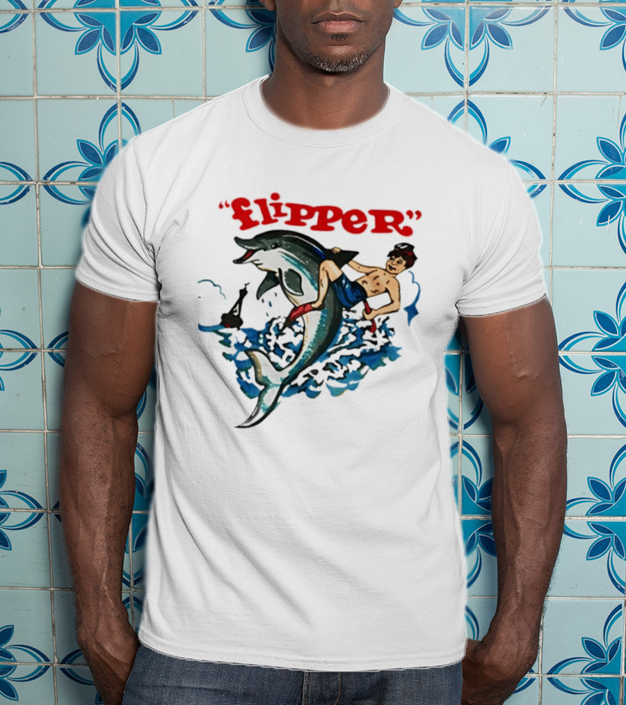 Flipper TV Show Dolphin And Boy Adventure T-Shirt