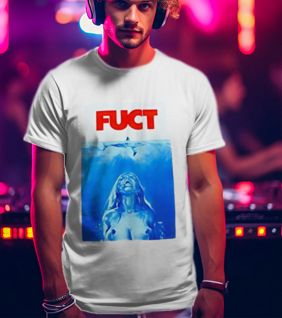 FUCT Jaws Ocean Shark Woman Swimming T-Shirt