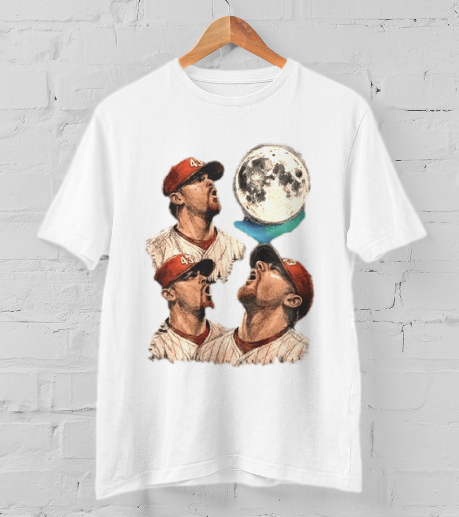 Patrick Sandoval 43 Los Angeles Angels MLB Baseball Moon Northern Lights T-Shirt