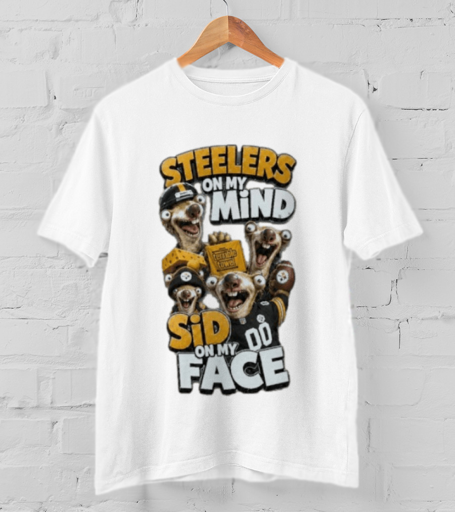 Steelers On My Mind Sid On My Face Terrible Towel Googly Eyes 00 T-Shirt