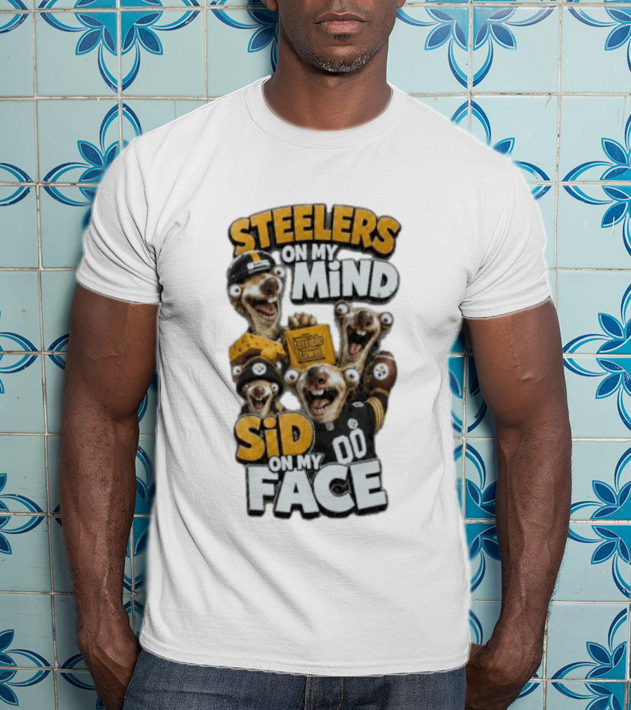 Steelers On My Mind Sid On My Face Terrible Towel Googly Eyes 00 T-Shirt