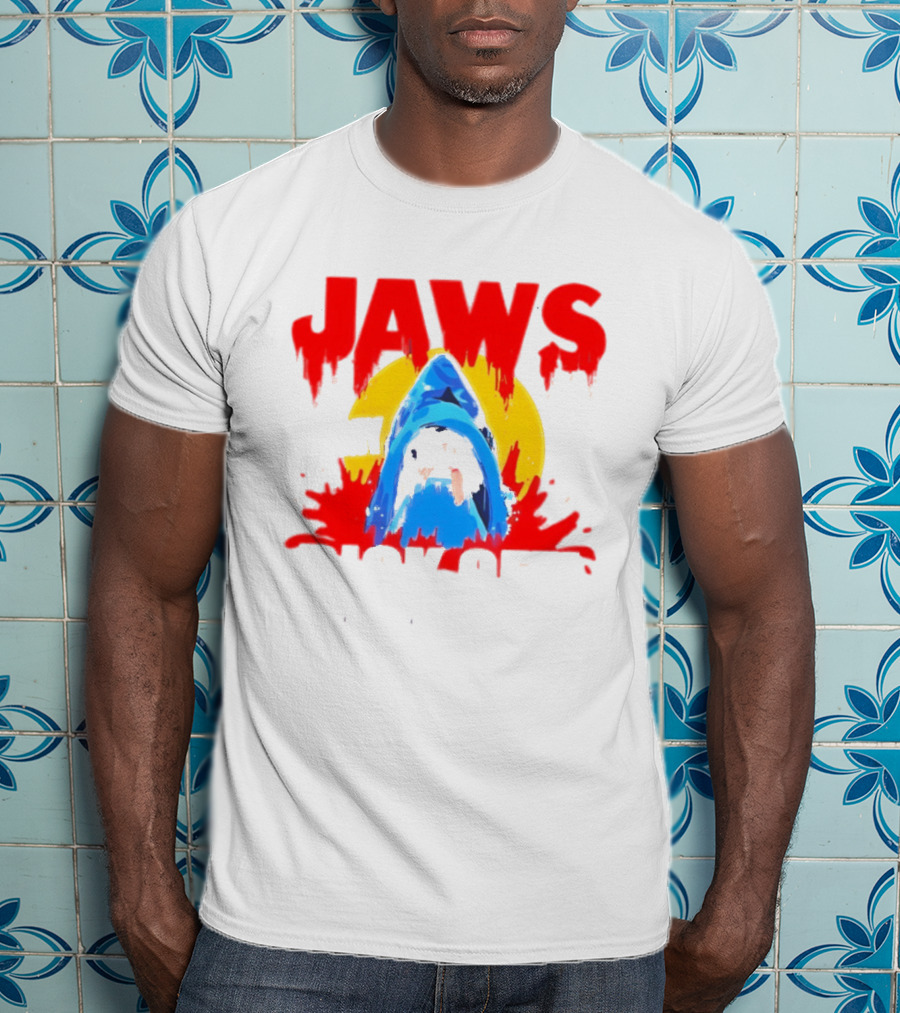 Jaws Bit My Dick Off Amity Island New England Shark Attack T-Shirt