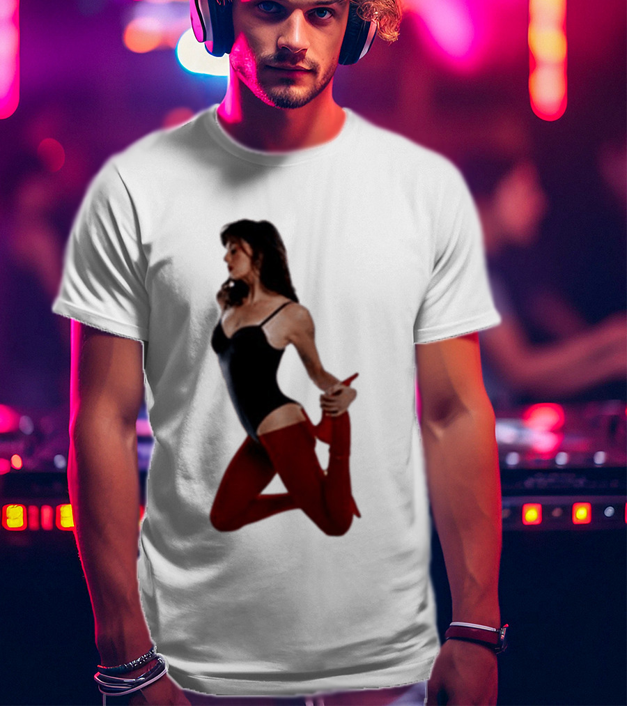 Rebecca Black Age Of The Exhibitionist Red Bodysuit And Stockings T-Shirt