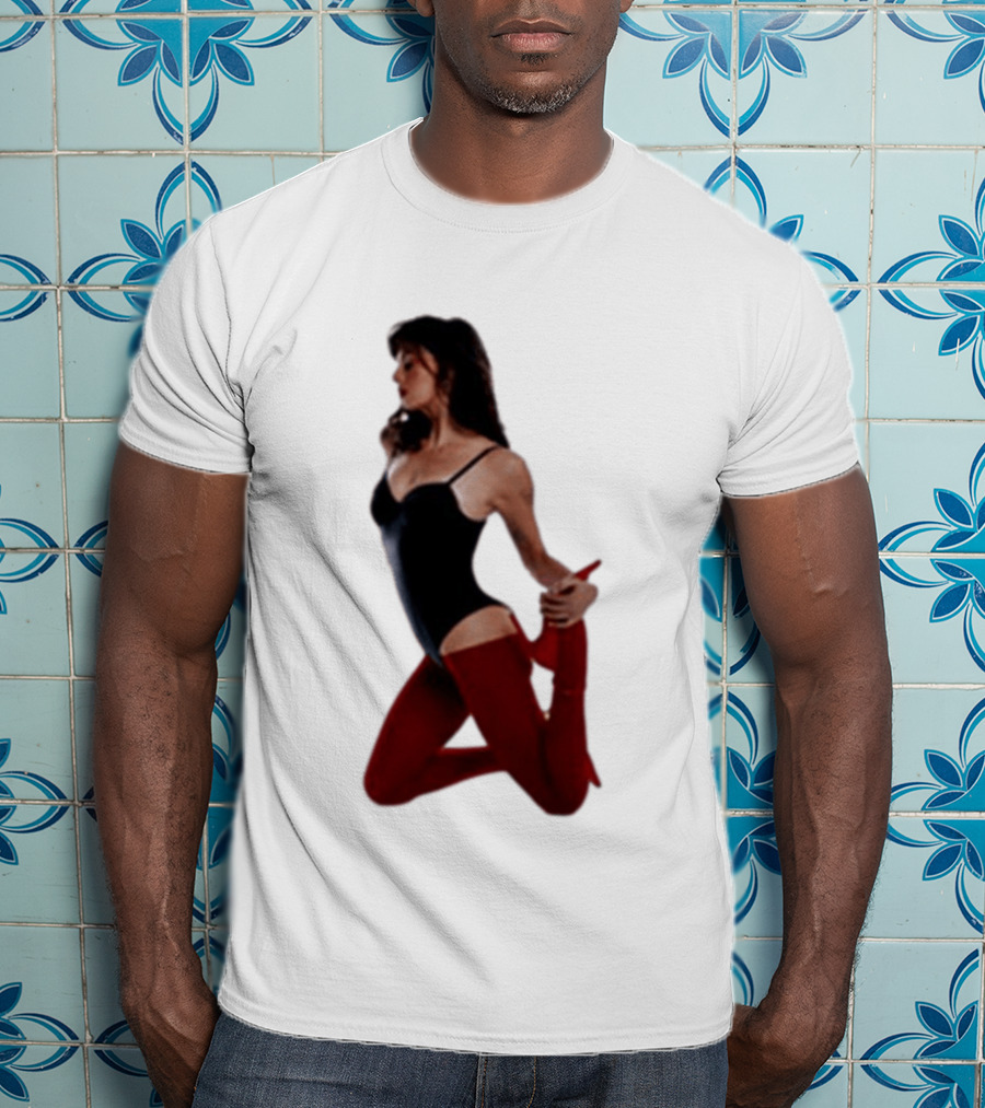 Rebecca Black Age Of The Exhibitionist Red Bodysuit And Stockings T-Shirt