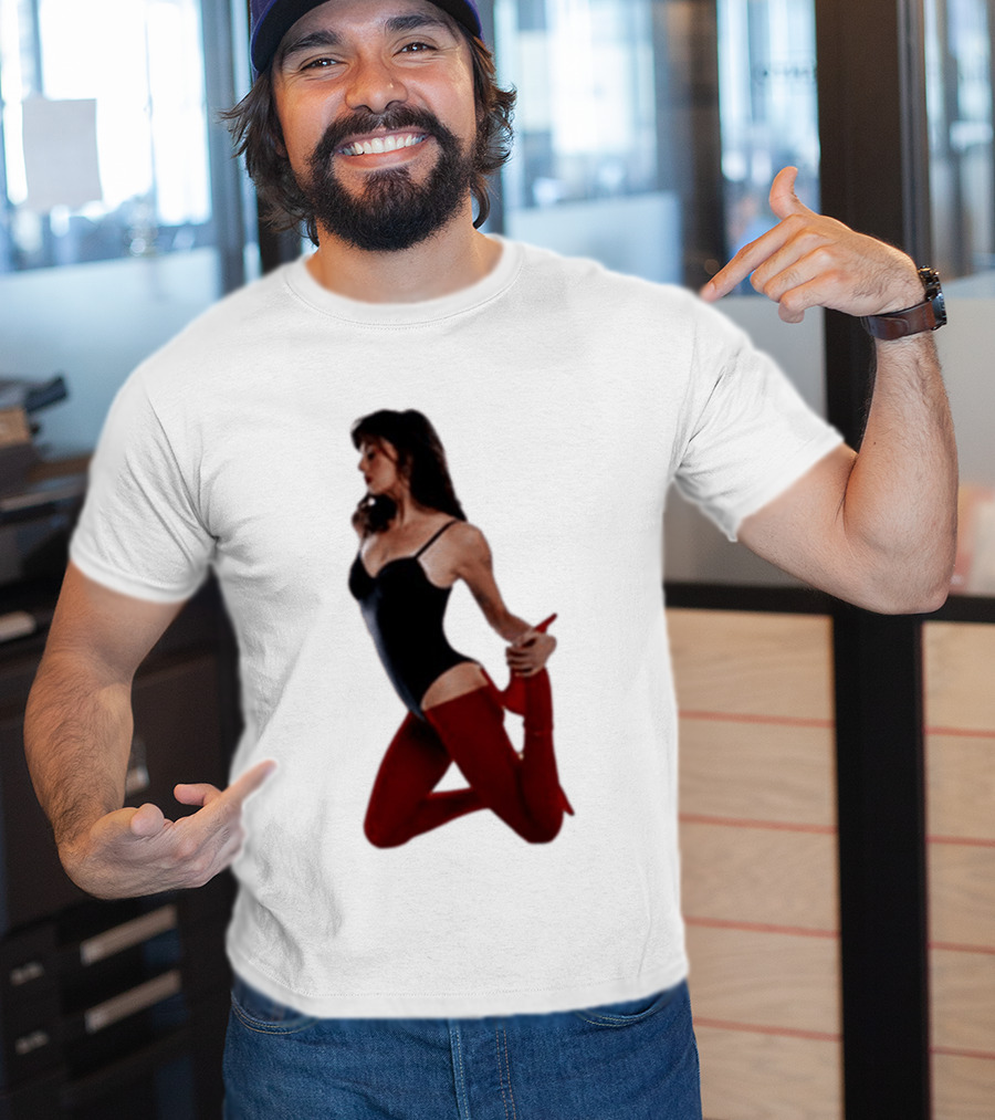 Rebecca Black Age Of The Exhibitionist Red Bodysuit And Stockings T-Shirt