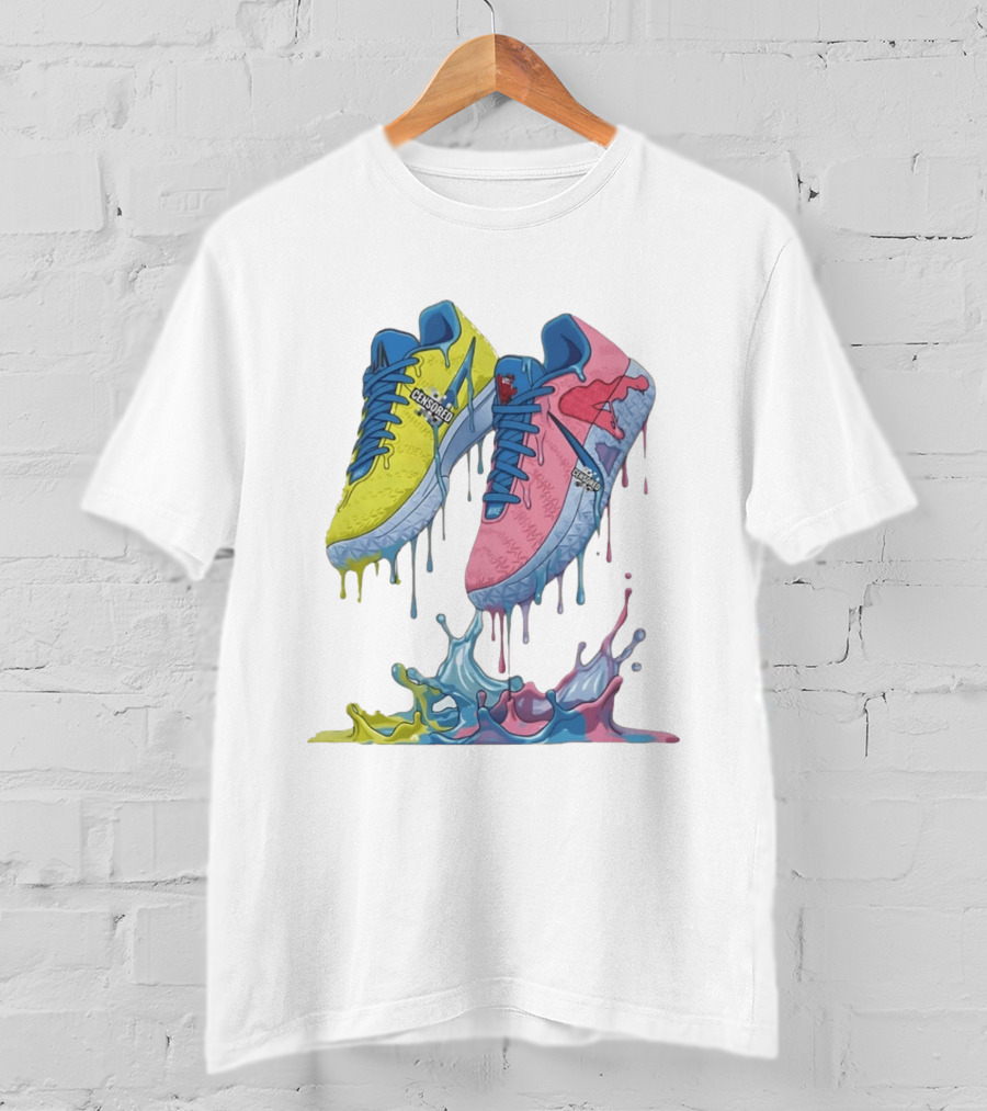 Safety Green Ja 3 Kool Aid Dripping Sneakers Censored T-Shirt
