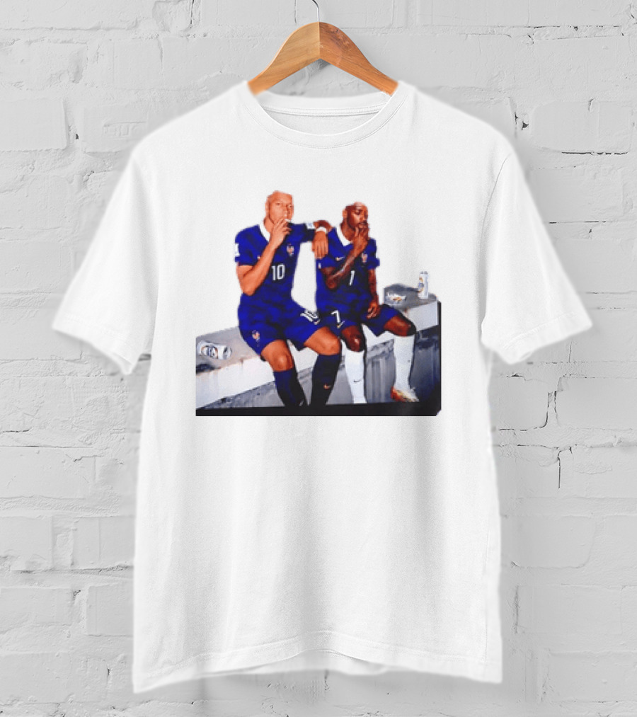 Kylian Mbappe And Ousmane Dembele Smoking And Drinking T-Shirt