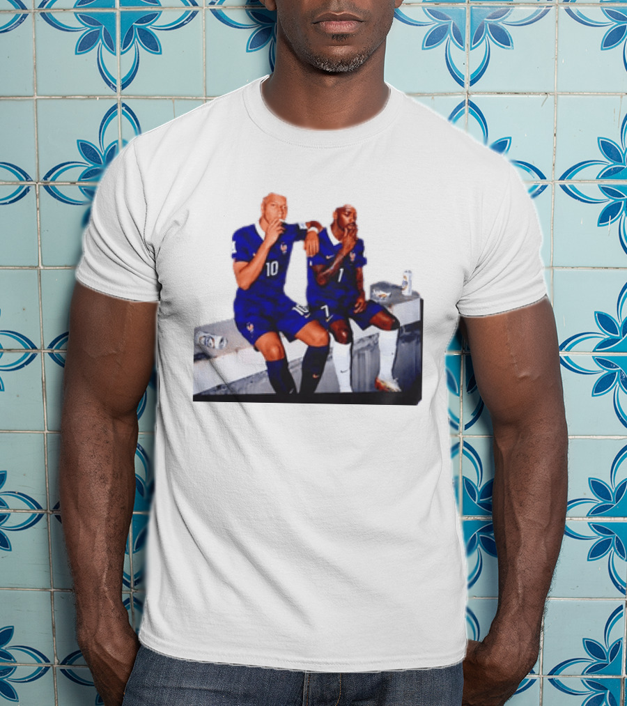 Kylian Mbappe And Ousmane Dembele Smoking And Drinking T-Shirt