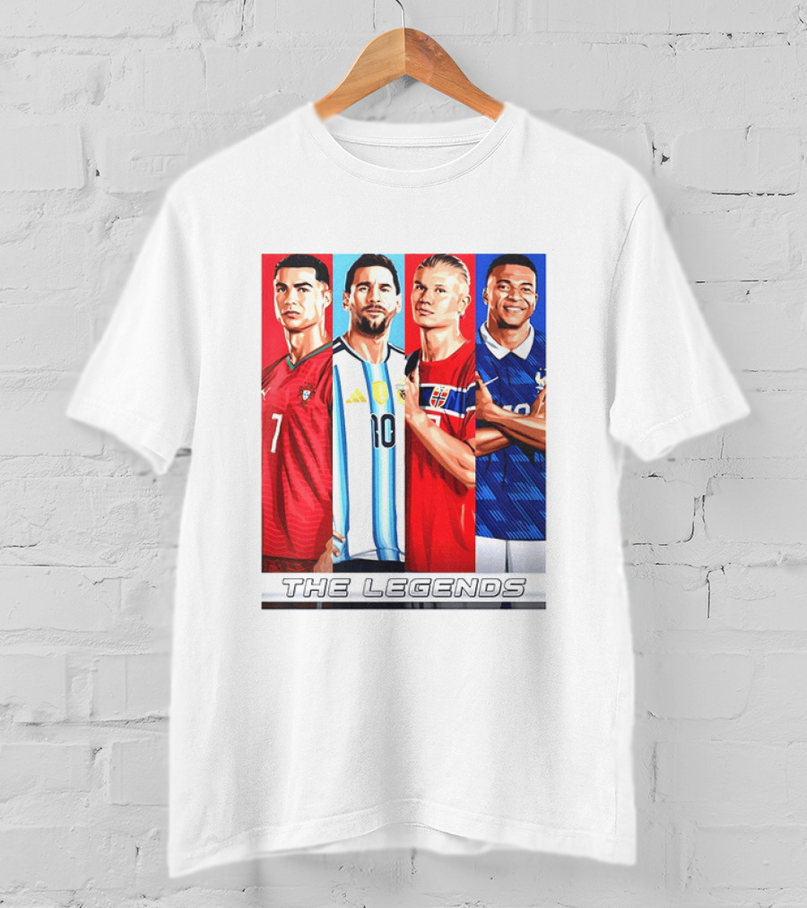 The Legends Ronaldo Messi Haaland Mbappe Football Stars T-Shirt