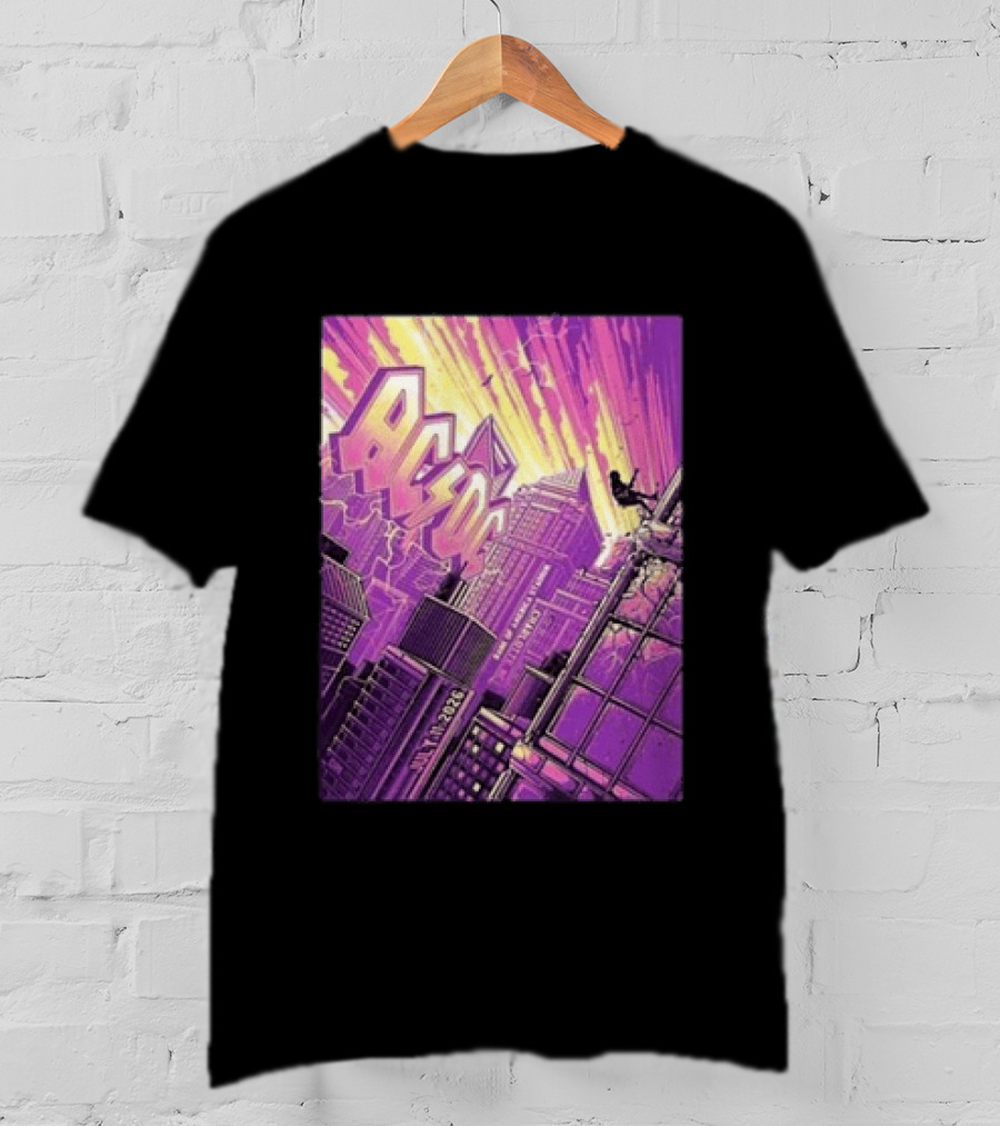 ACDC Charlotte PWR Up North America Tour July 11 2026 Skyline T-Shirt