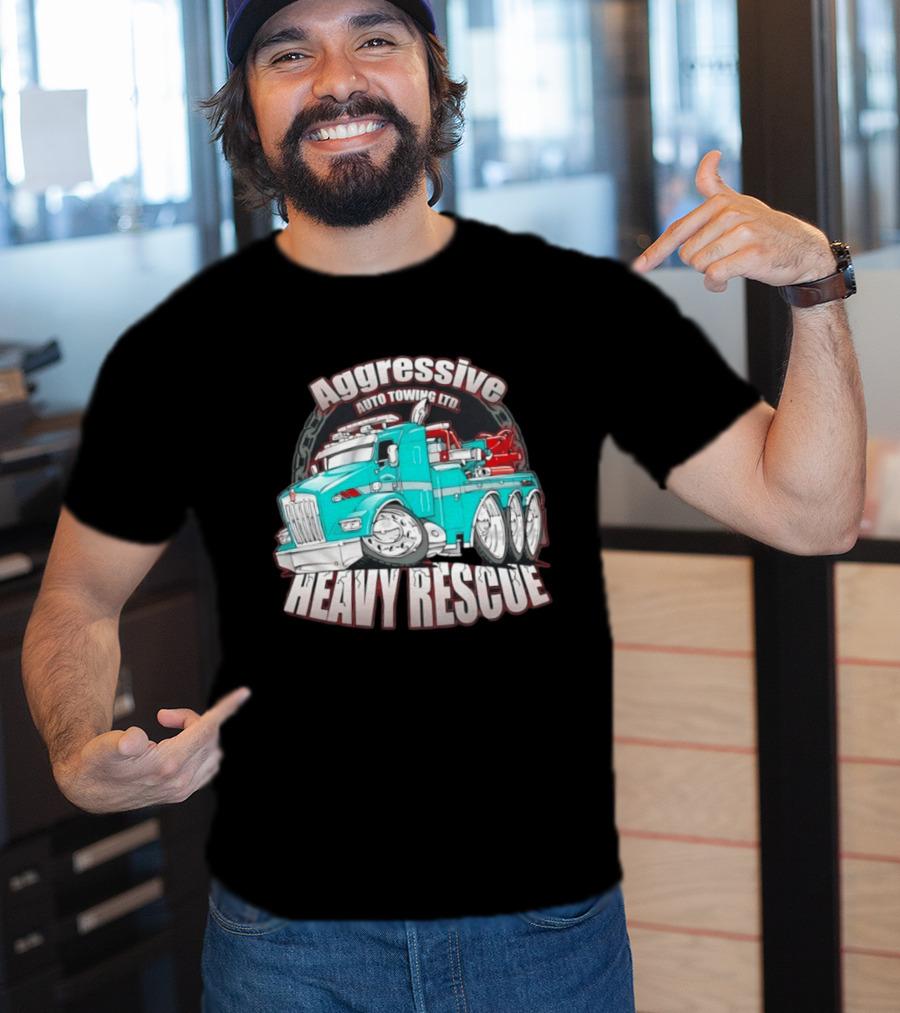 Aggressive Auto Towing Ltd Heavy Rescue Truck T-Shirt