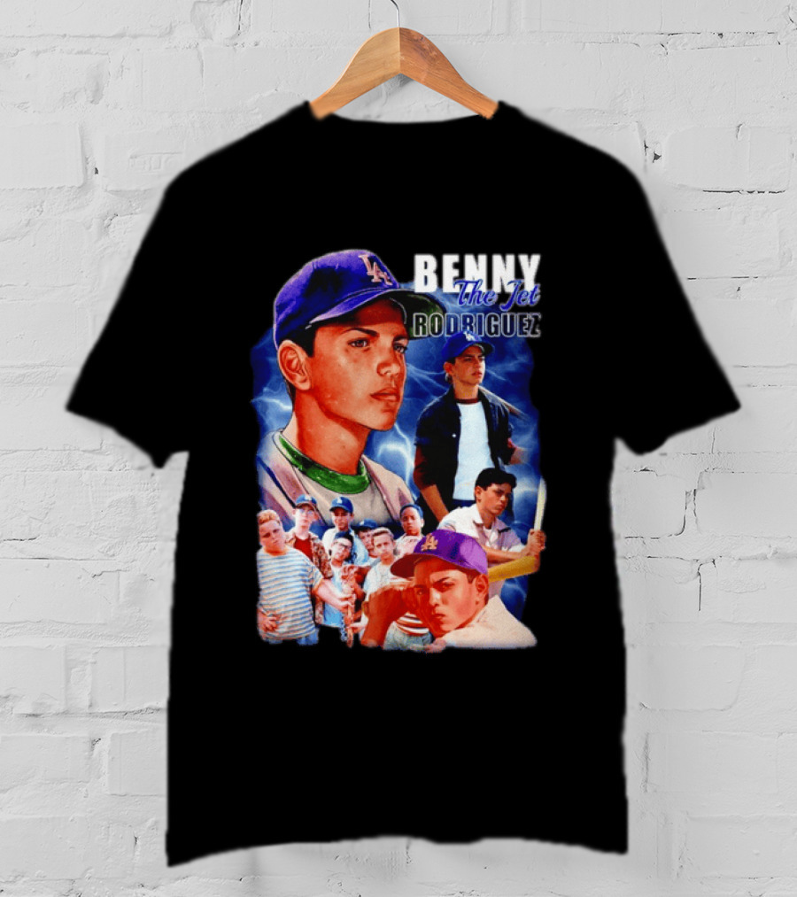 Benny The Jet Rodriguez Sandlot Baseball Movie Iconic Character Collage T-Shirt