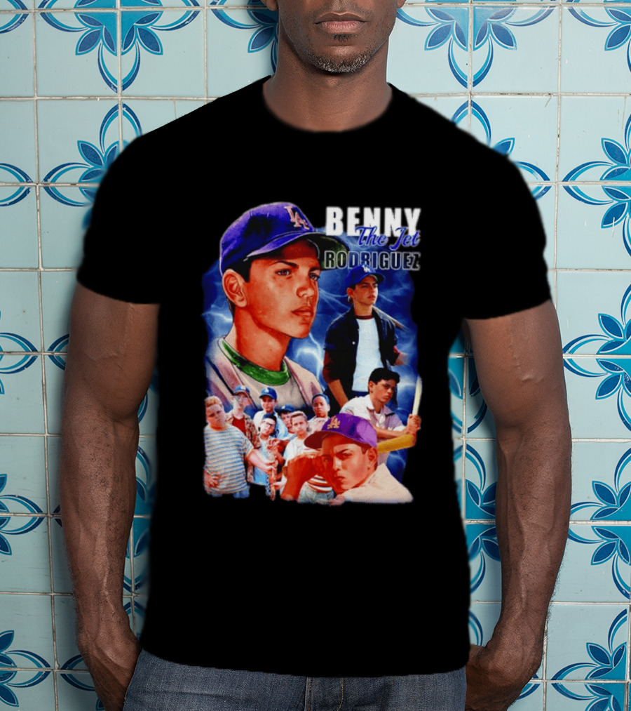 Benny The Jet Rodriguez Sandlot Baseball Movie Iconic Character Collage T-Shirt