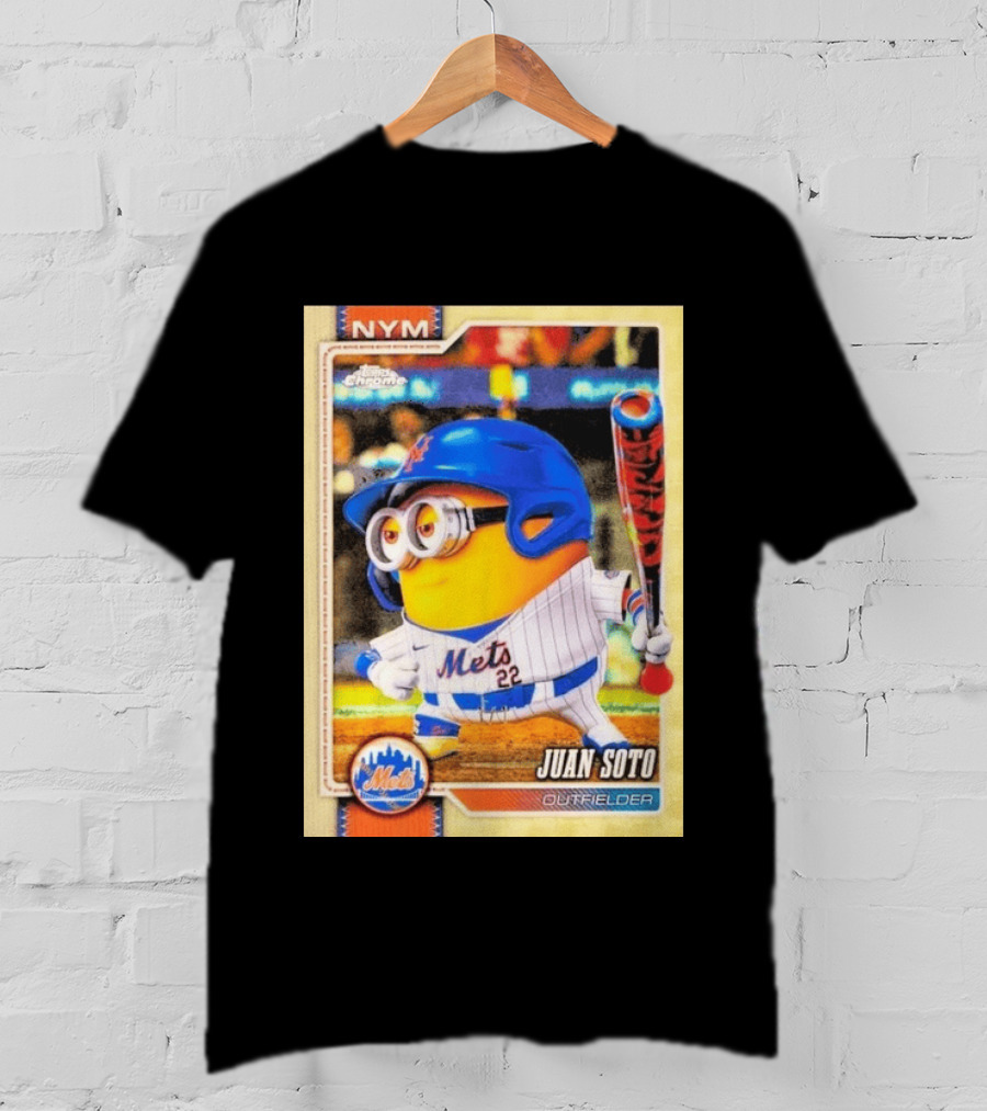 Juan Soto Minions Superfractor New York Mets MLB Topps Chrome 2026 Outfielder T-Shirt