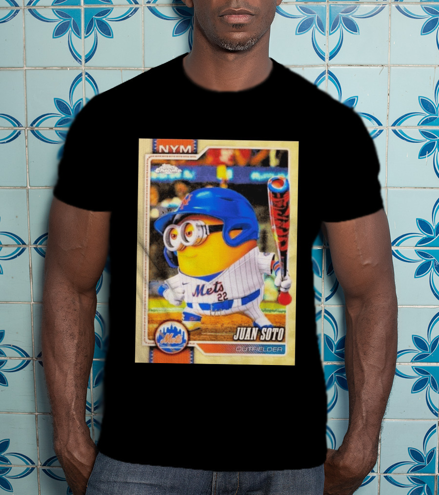 Juan Soto Minions Superfractor New York Mets MLB Topps Chrome 2026 Outfielder T-Shirt