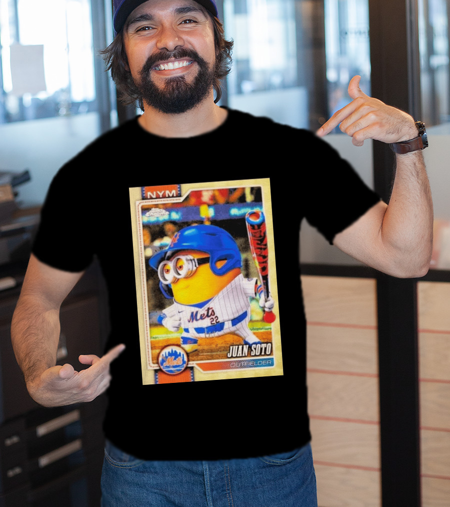 Juan Soto Minions Superfractor New York Mets MLB Topps Chrome 2026 Outfielder T-Shirt