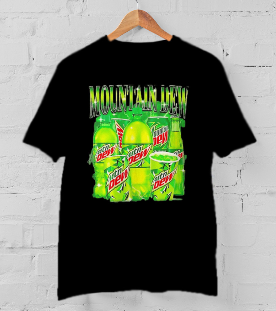 Mountain Dew Green Beverage Collection Bottles And Cans T-Shirt