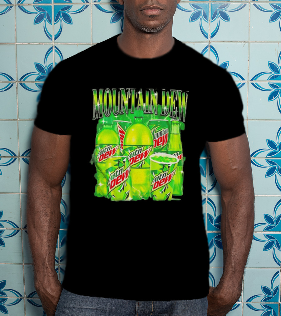 Mountain Dew Green Beverage Collection Bottles And Cans T-Shirt
