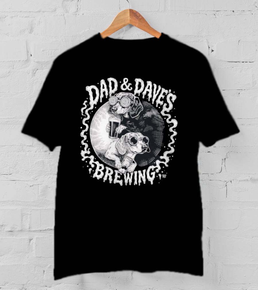 Dad & Dave's Brewing Dogs With Goggles T-Shirt