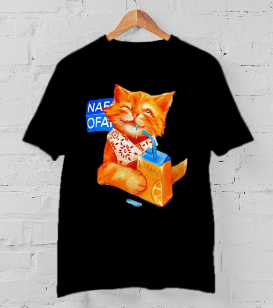 NAFO Fella Orange Cat Drinking VATNIK Tears T-Shirt