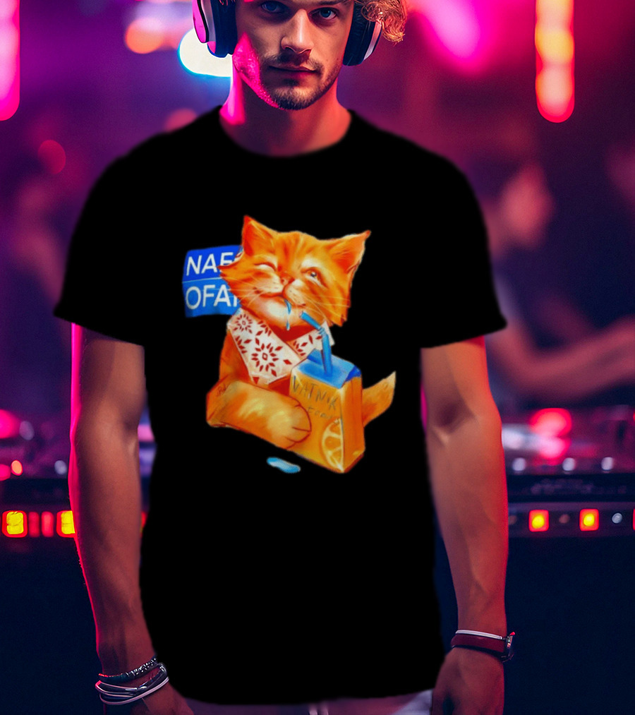 NAFO Fella Orange Cat Drinking VATNIK Tears T-Shirt