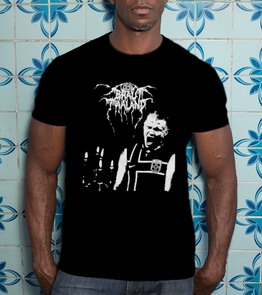 Erling Haaland Norway Black Metal Heavy Metal Braut Football T-Shirt