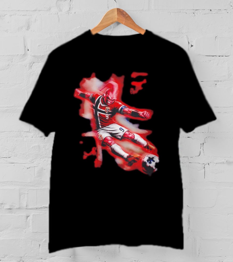 Erling Haaland Majin Buu Norway Football 9 Soccer Fusion T-Shirt