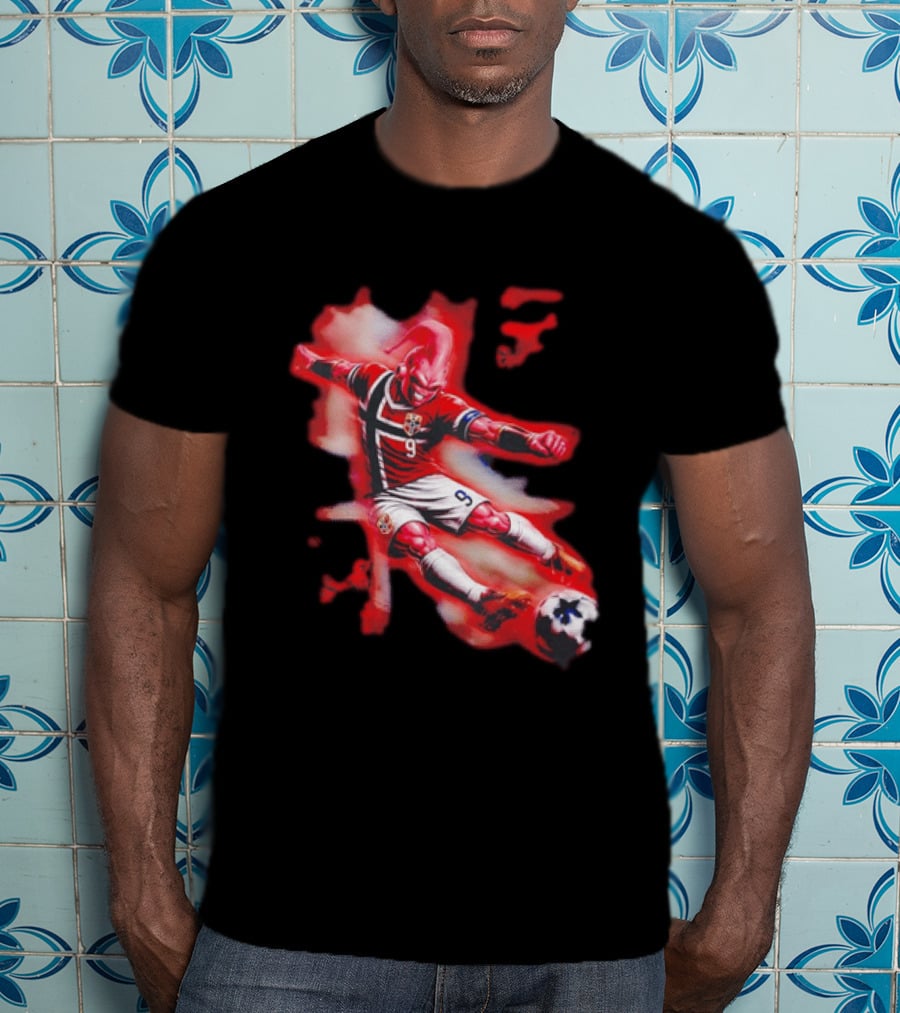 Erling Haaland Majin Buu Norway Football 9 Soccer Fusion T-Shirt