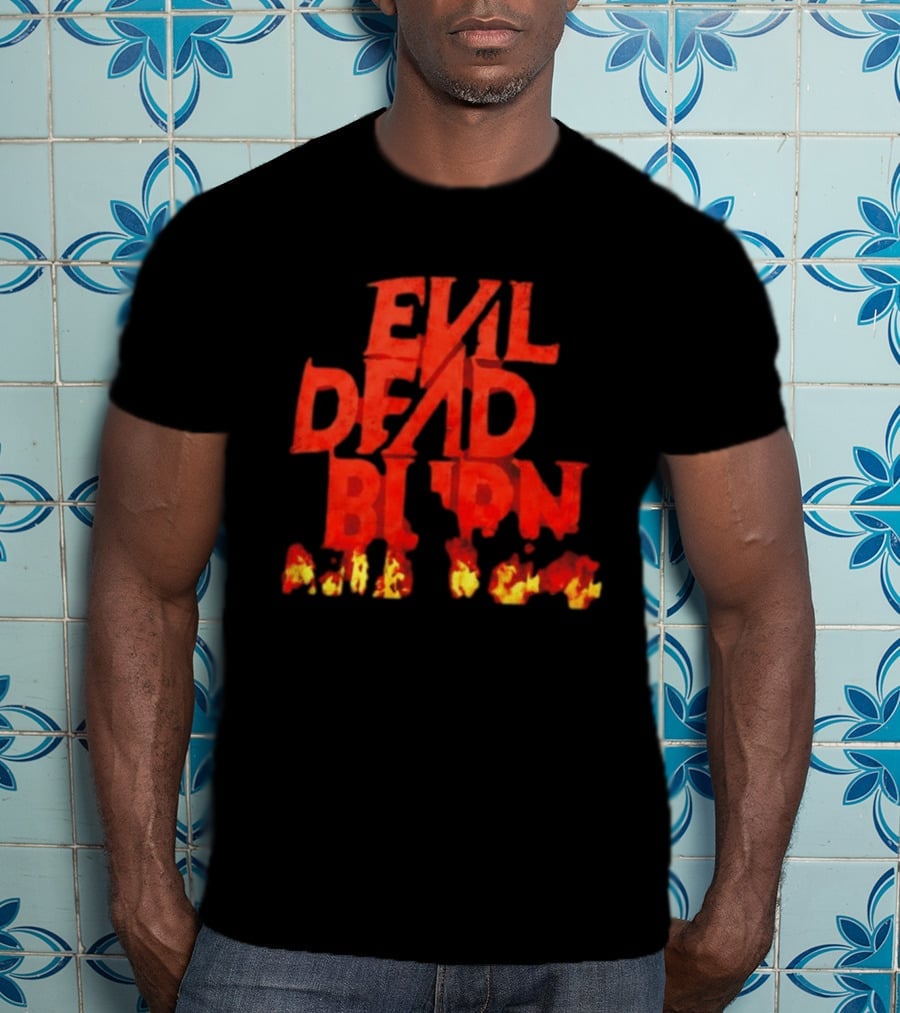 Evil Dead Burn Ash Williams Horror Movie Franchise Flames T-Shirt