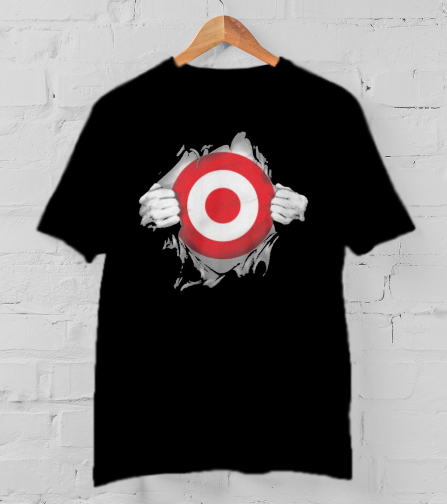 Target Ripped Chest Superhero Torn Look Employee Impact T-Shirt
