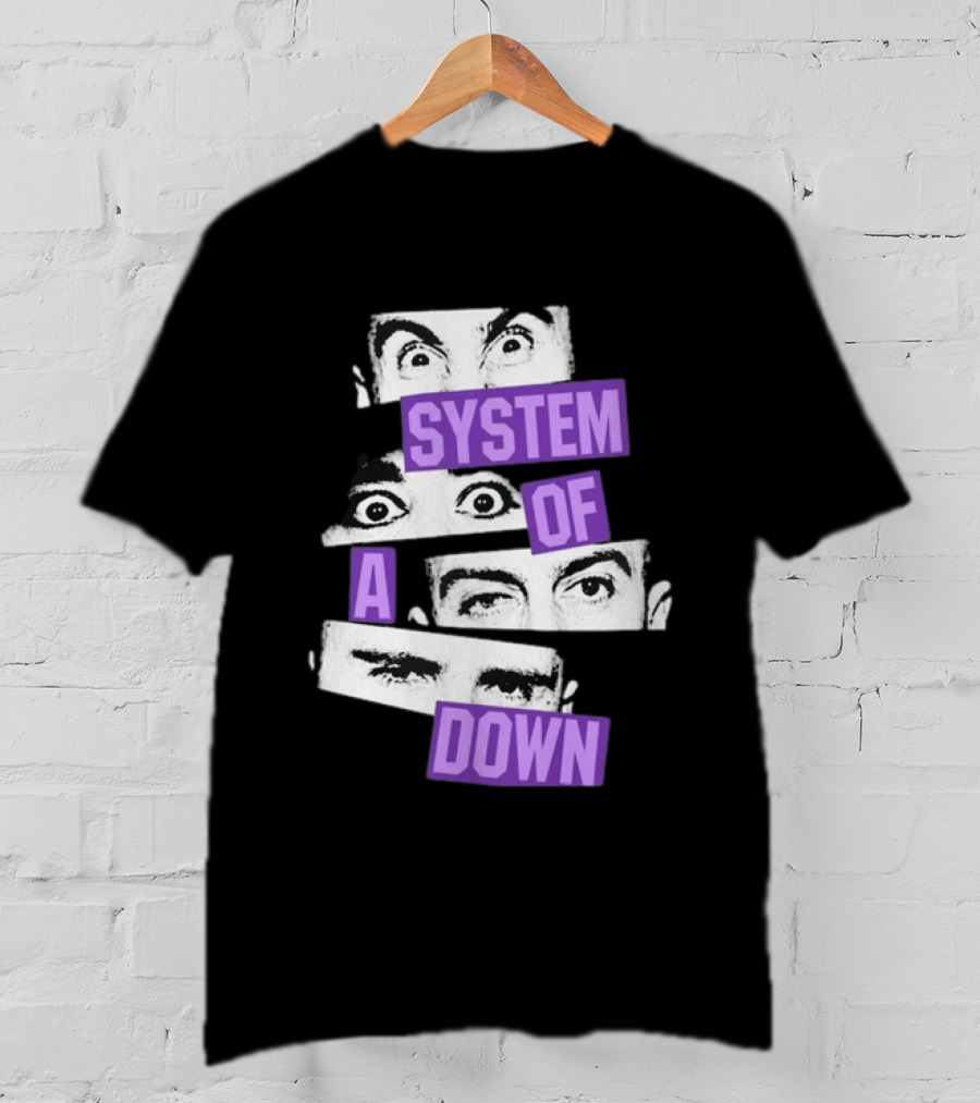 Original System Of A Down Soad Eu Uk Tour 2026 Toxic City System Down Eyes T-Shirt