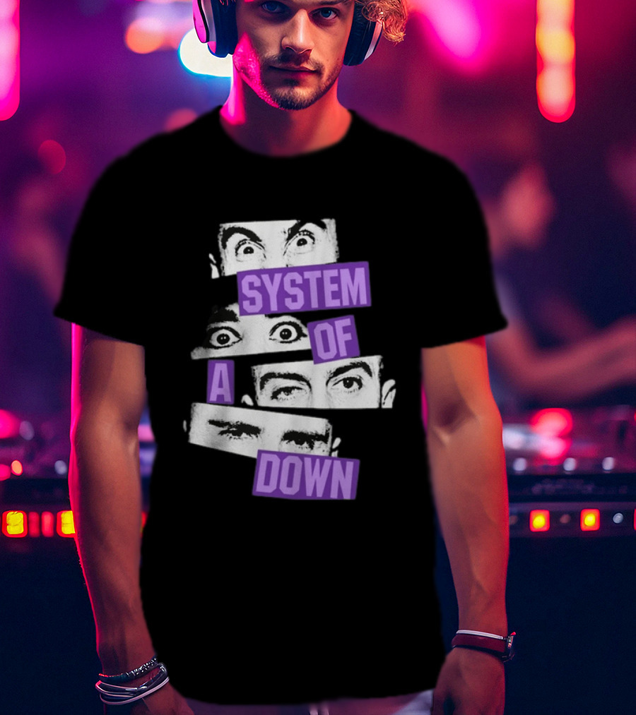 Original System Of A Down Soad Eu Uk Tour 2026 Toxic City System Down Eyes T-Shirt