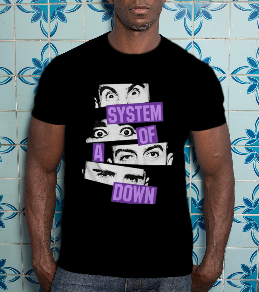 Original System Of A Down Soad Eu Uk Tour 2026 Toxic City System Down Eyes T-Shirt
